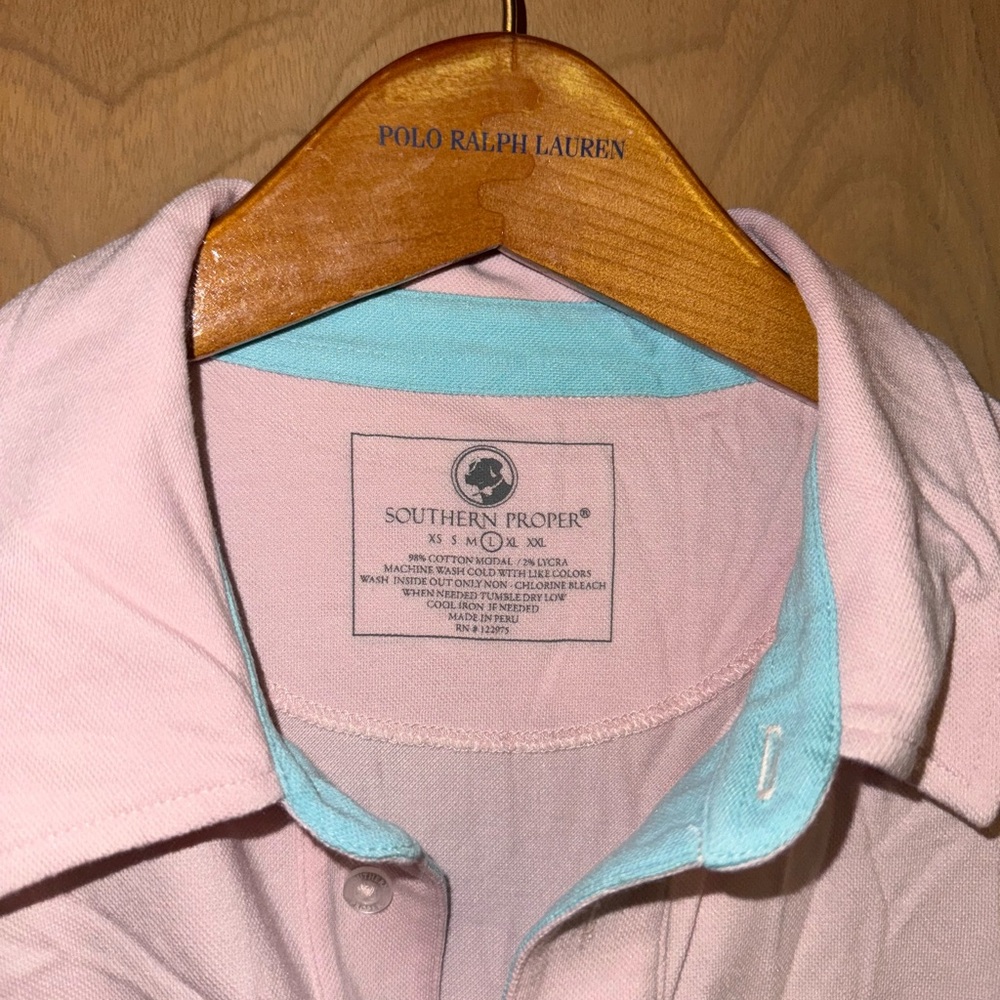 Southern Proper Pink Polo Preppy Shirt